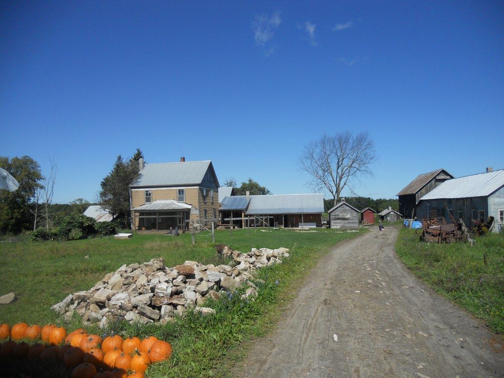 Amish farmhouse and lane
